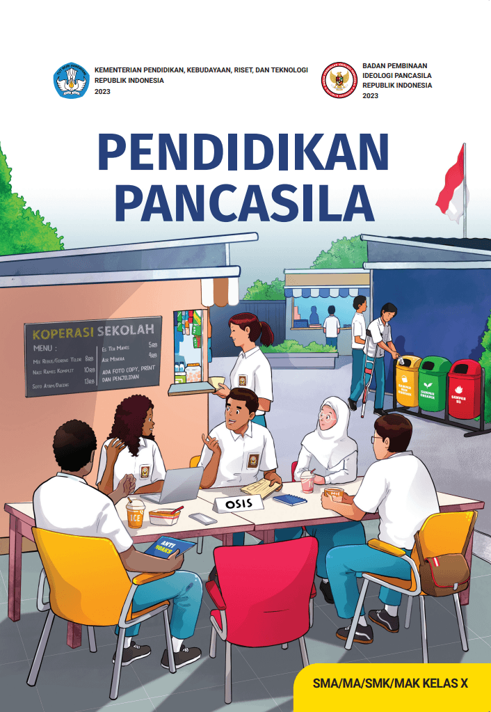Cover Pendidikan Pancasila untuk SMA/MA/SMK/MAK Kelas X