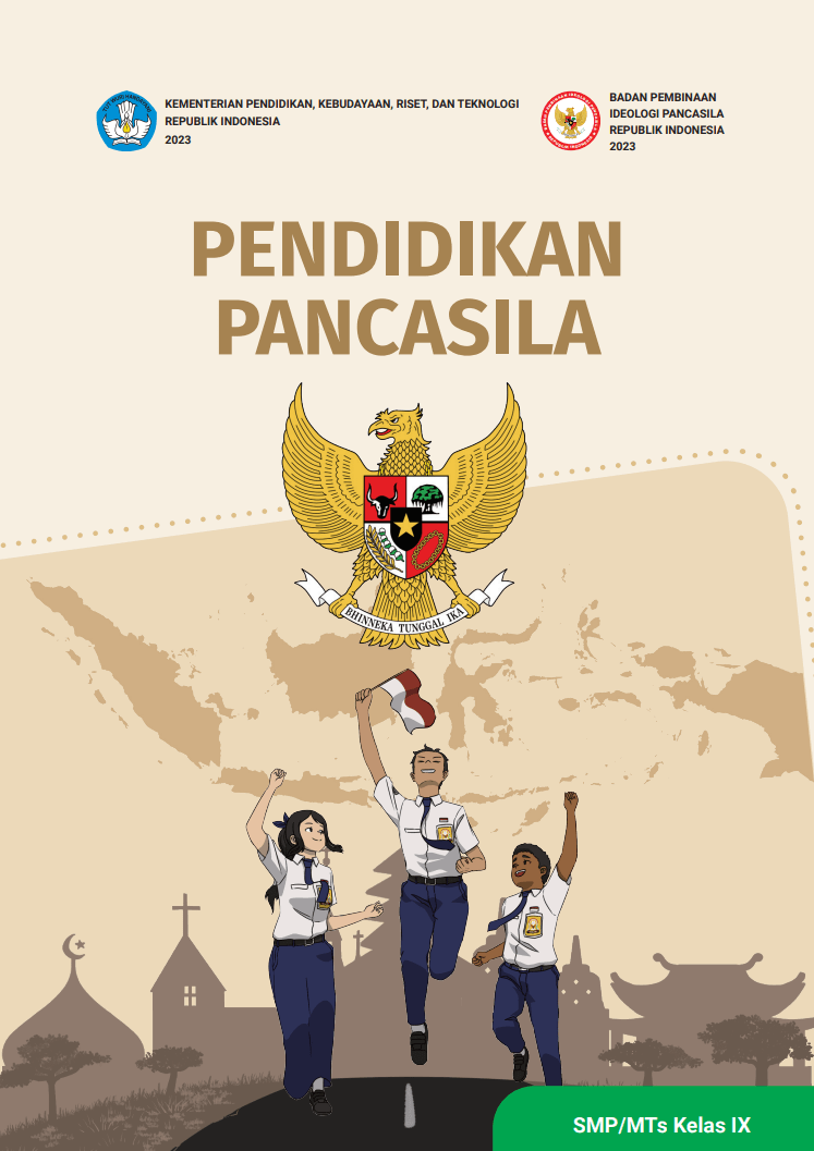 Cover Pendidikan Pancasila untuk SMP/MTs Kelas IX