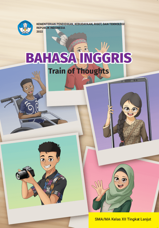 Cover Buku Audio Bahasa Inggris: Train of Thoughts untuk SMA/MA Kelas XII Tingkat Lanjut