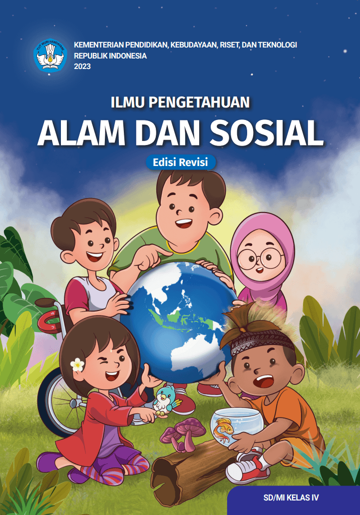 Cover Buku Audio Ilmu Pengetahuan Alam dan Sosial untuk SD/MI Kelas IV (Edisi Revisi)